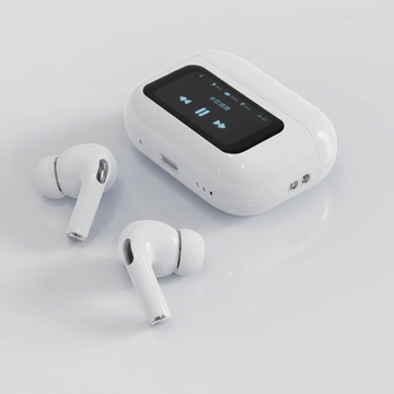 A9 PRO  Touch Screen Airbuds Super Quality Buzzer Edition White 100% ANC WORKING