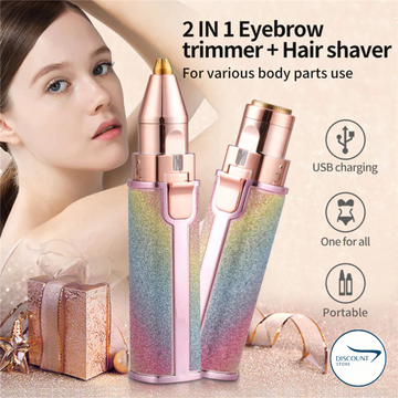 2 in 1 Rechargeable Ladies Upper Lips & Eyebrows Hair Remover – Painless